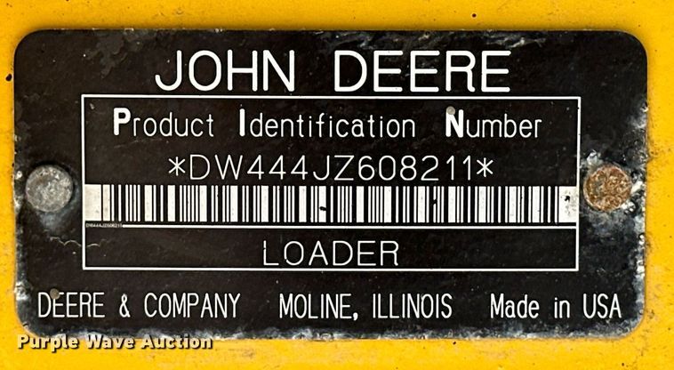 image for item OM9705 2006 John Deere 444J wheel loader