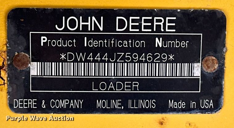 image for item OM9706 2005 John Deere 444J wheel loader