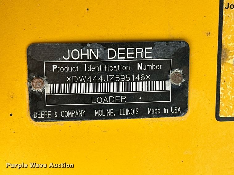 image for item OM9707 2005 John Deere 444J wheel loader