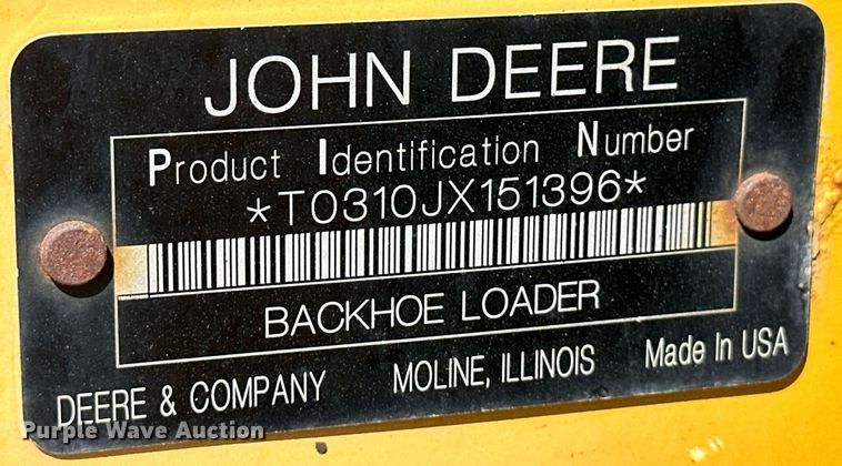 image for item OM9709 2007 John Deere 310J backhoe