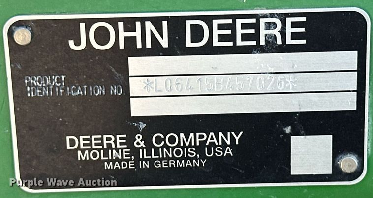 image for item OM9713 2006 John Deere 6415 tractor