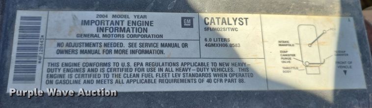 image for item DO5452 2004 Chevrolet Silverado 2500 Crew Cab pickup truck