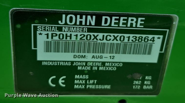 image for item DO5537 2012 John Deere 1023E MFWD tractor
