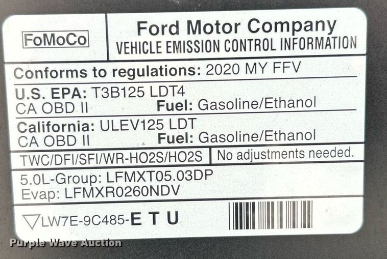 image for item DO7541 2020 Ford F150 Lariat SuperCrew pickup truck