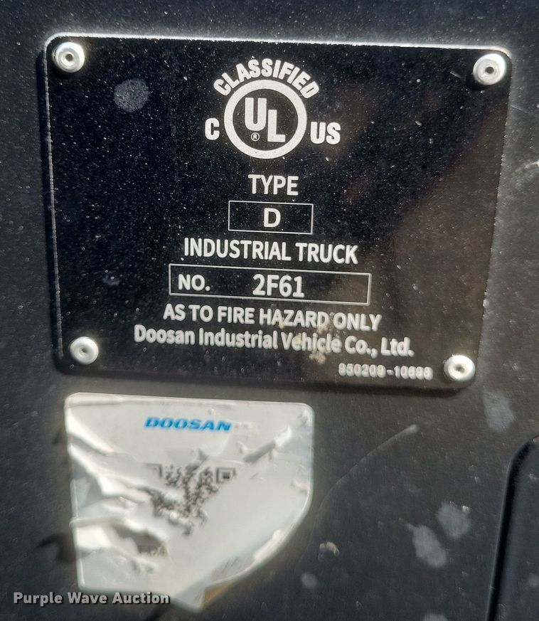 image for item DQ3674 Doosan  D25S-9 forklift