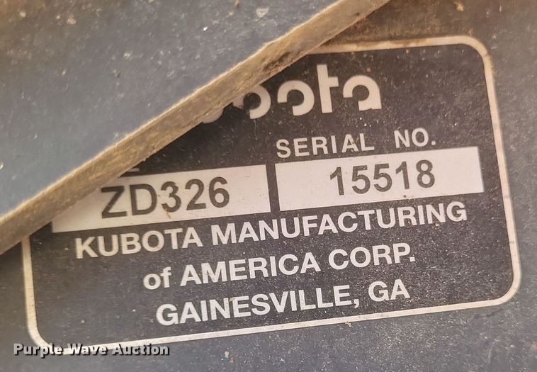 image for item DQ3675 Kubota  ZD326S ZTR lawn mower