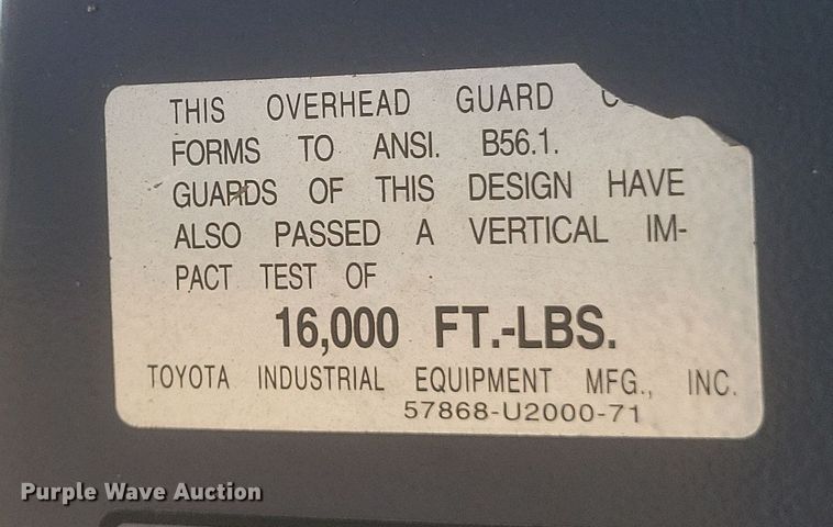 image for item DQ3677 Toyota  8FDU25 forklift