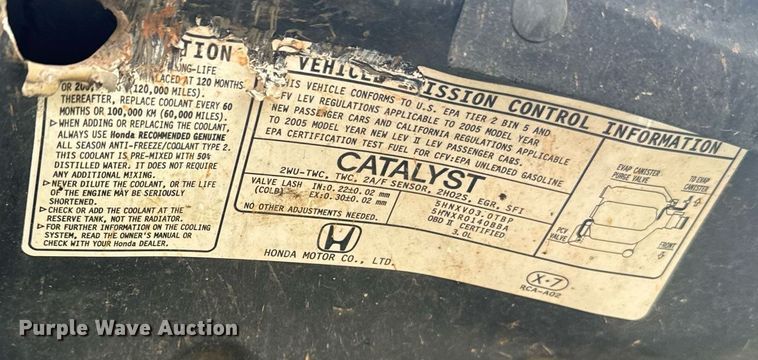 image for item DQ4467 2005 Honda Accord 