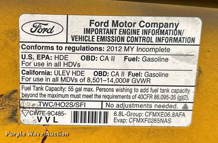 image for item DR2704 2012 Ford E350 Super Duty box truck