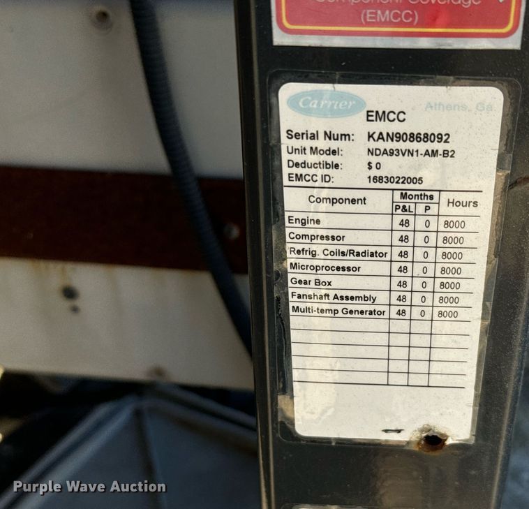 image for item DU3029 Carrier Genesis TM1000 refrigeration unit