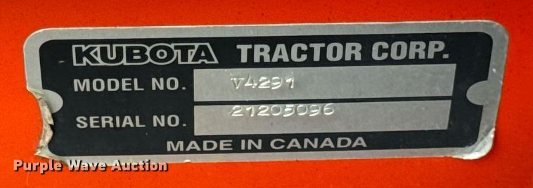 image for item DV5953 Kubota  V4291 snow plow