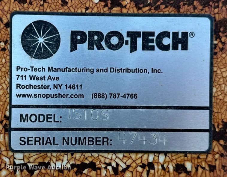 image for item DV5966 ProTech  IS10S skid steer snow pusher