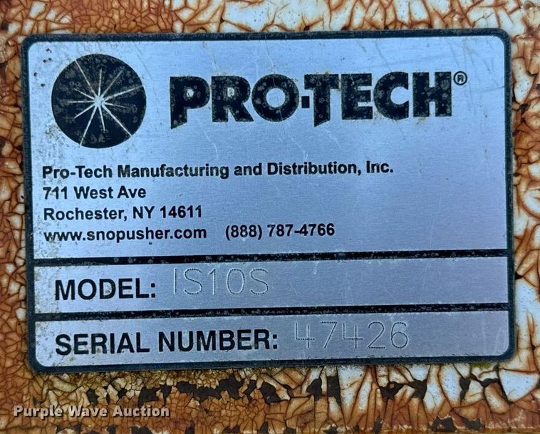 image for item DV5968 ProTech  IS10S skid steer snow pusher
