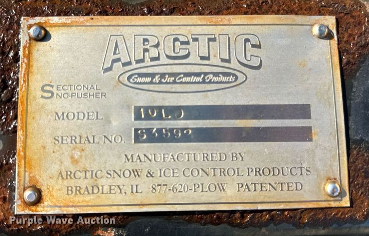 image for item DV5971 Arctic  10LD skid steer snow pusher