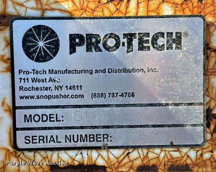 image for item DV5973 ProTech  IS10S skid steer snow pusher