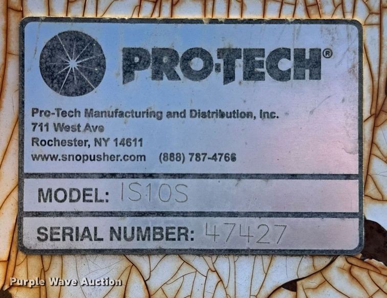 image for item DV5979 ProTech  IS10S skid steer snow pusher