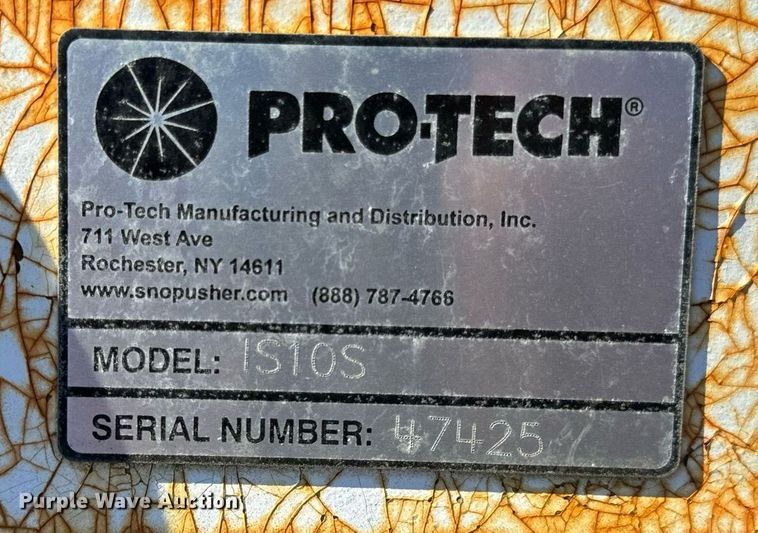 image for item DV5983 ProTech  IS10S skid steer snow pusher