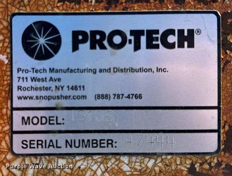 image for item DV5987 ProTech  IS10S skid steer snow pusher