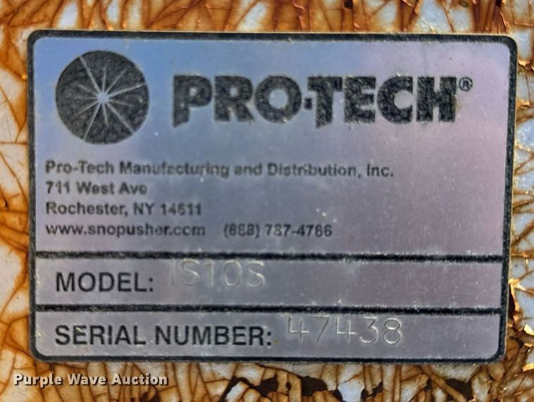 image for item DV5988 ProTech  IS10S skid steer snow pusher