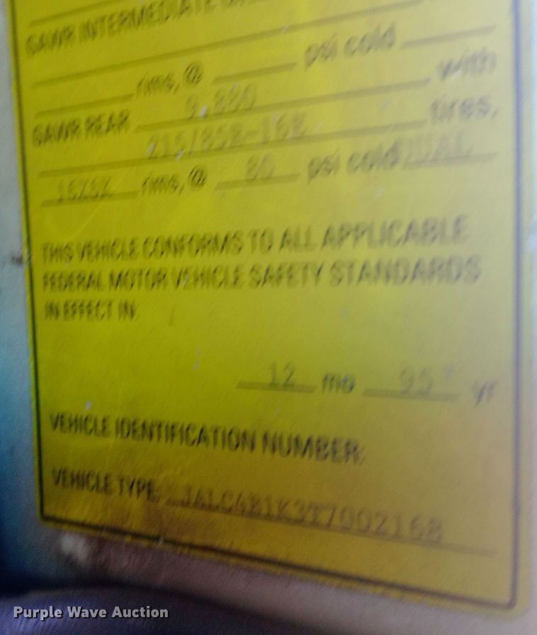 image for item DW0767 1996 Isuzu  NPR flatbed truck