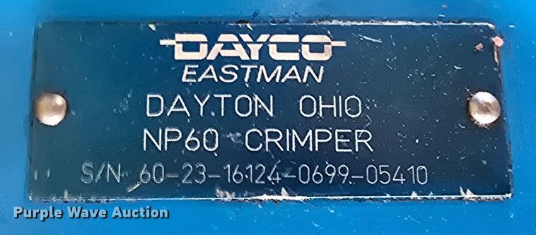 image for item DW3767 Dayco Eastman NP60 hose crimper