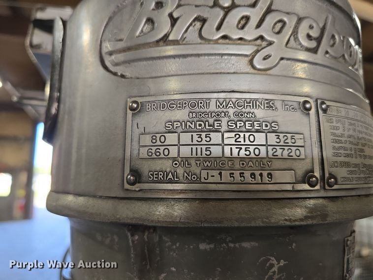 image for item DW3768 Bridgeport 151049 milling machine