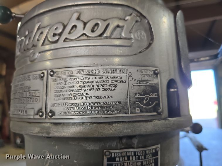 image for item DW3768 Bridgeport 151049 milling machine