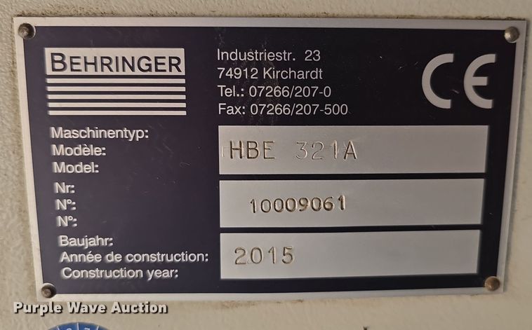 image for item DW3770 2015 Behringer HBE 321A metal cutting saw