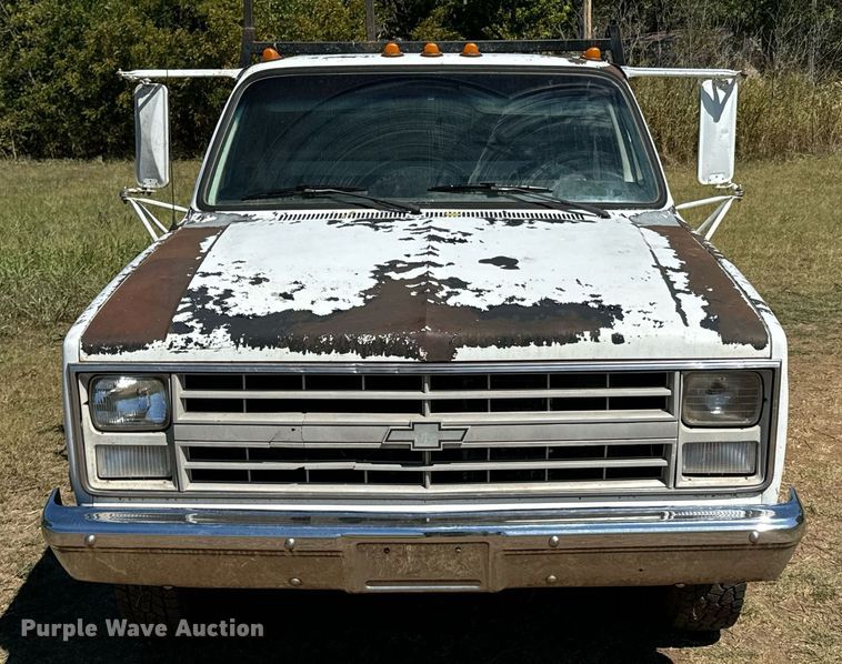 image for item DX1355 1988 Chevrolet Custom Deluxe 30 flatbed pickup truck