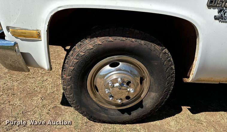 image for item DX1355 1988 Chevrolet Custom Deluxe 30 flatbed pickup truck