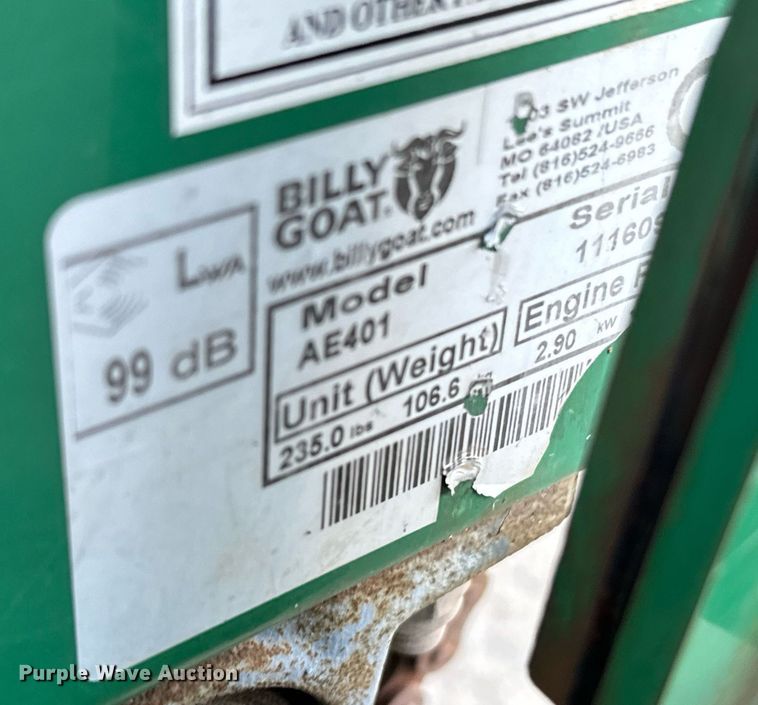 image for item DX3652 Billy Goat AE401 aerator 