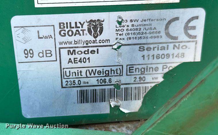 image for item DX3652 Billy Goat AE401 aerator 