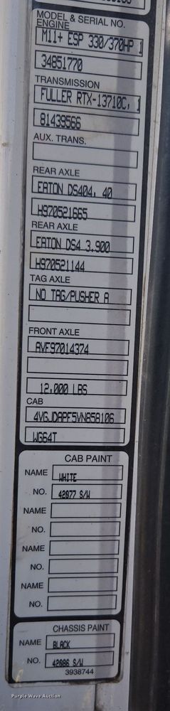 image for item EE7792 1997 Volvo WG Series  flatbed truck