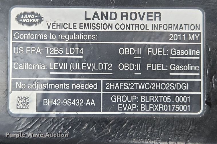 image for item EE8526 2011 Land Rover  Range Rover  SUV