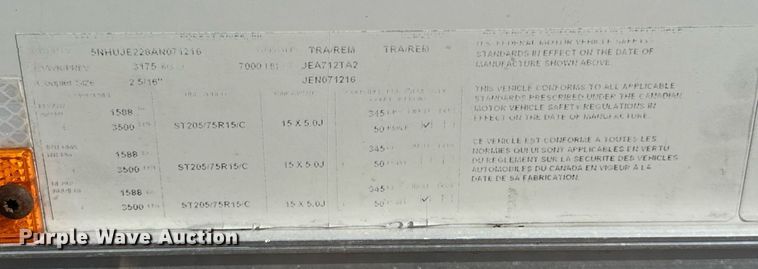 image for item EG1076 2010 Forest River  fiber optic trailer 