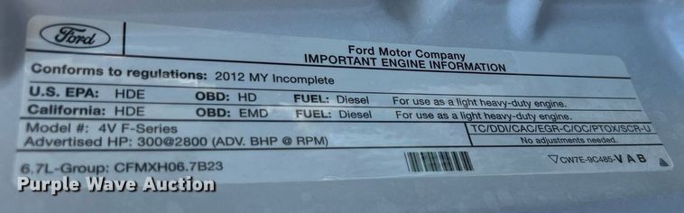 image for item EG1101 2012 Ford F550 Super Duty  SuperCab utility/ service truck