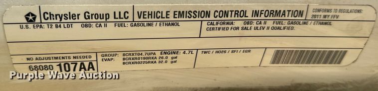 image for item EH7039 2011 Dodge Ram 1500 Quad Cab pickup truck