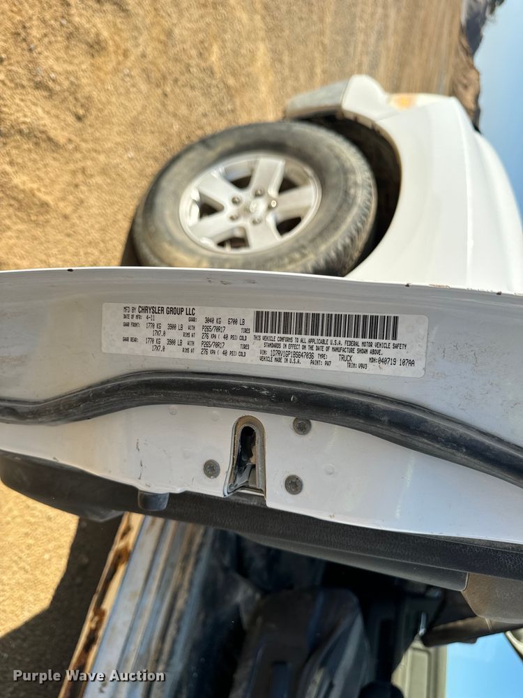 image for item EH7039 2011 Dodge Ram 1500 Quad Cab pickup truck