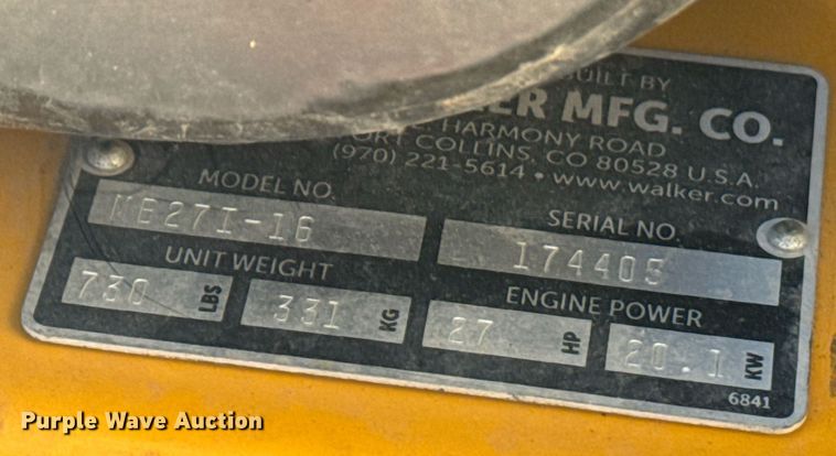 image for item EI4044 2022 Walker B27i ZTR lawn mower