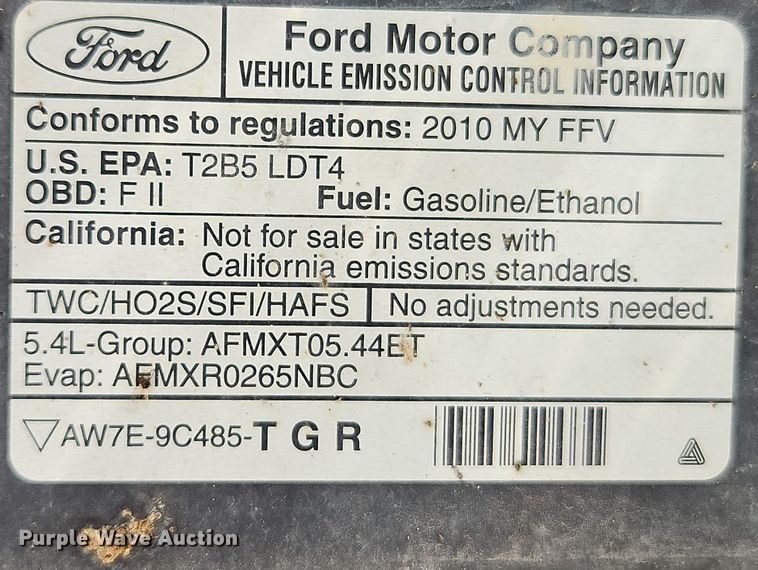 image for item EI8403 2010 Ford F150 Lariat SuperCrew pickup truck