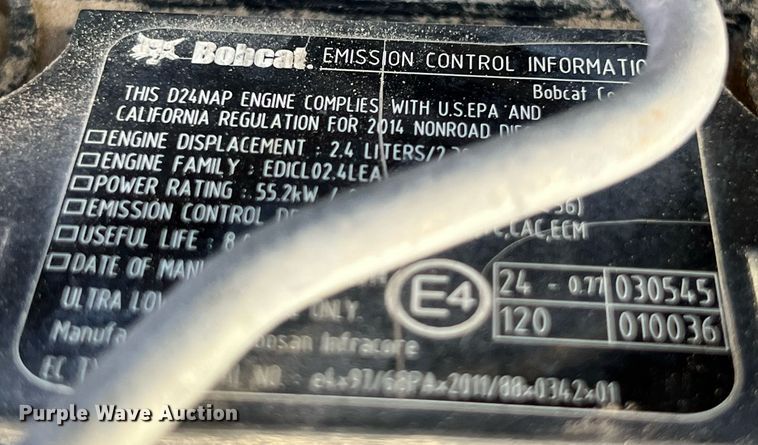 image for item EJ3030 2014 Bobcat S650 skid steer loader