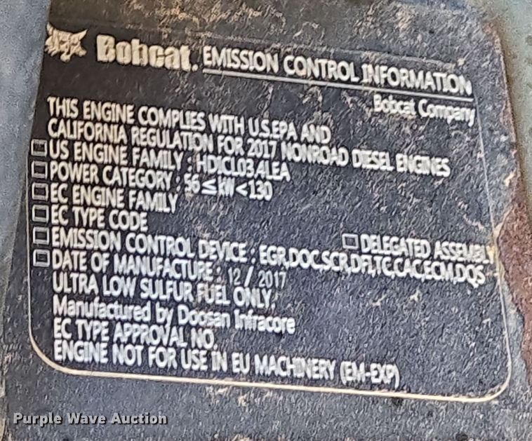 image for item EJ3063 2018 Bobcat V723 telehandler