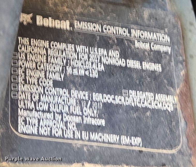 image for item EJ3063 2018 Bobcat V723 telehandler