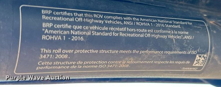 image for item EJ4869 2023 Can-Am Maverick X3 RS utility vehicle