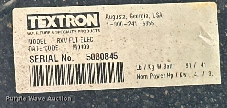 image for item EJ4870 2009 EZ-GO RXV golf cart