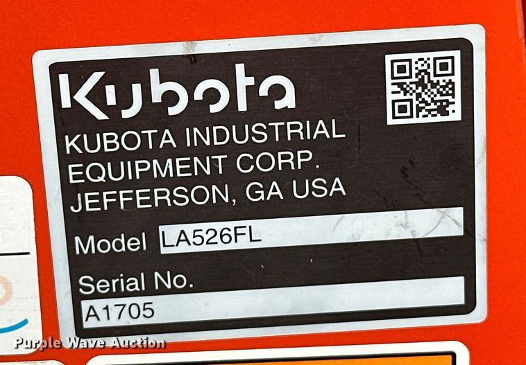 image for item EJ4982 Kubota LA526FL loader