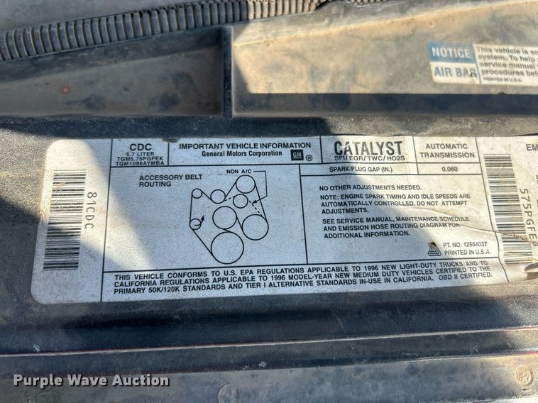 image for item EK3401 1996 Chevrolet  K1500 Ext. Cab pickup truck