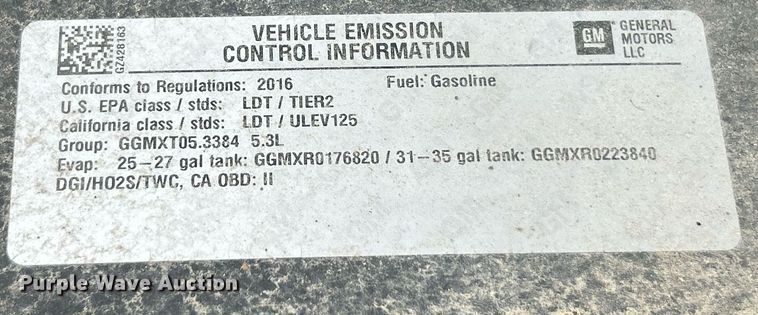 image for item EK3415 2016 Chevrolet  Silverado 1500 pickup truck