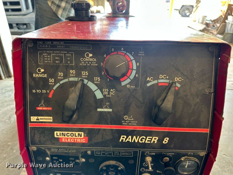image for item EN0040 Lincoln eclectic  Ranger 8 welder