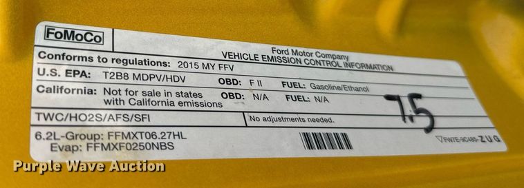 image for item EQ2219 2015 Ford F350 Super Duty utility bed pickup truck